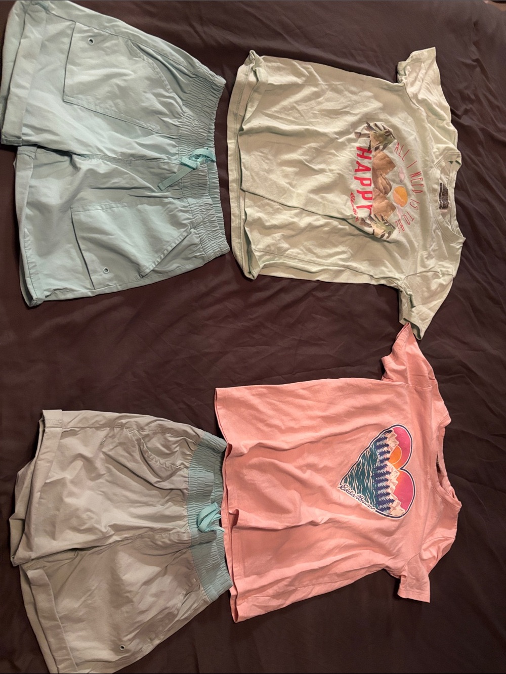 Eddie Bauer girls Coastal Tee & Shorts Set - size 10/12